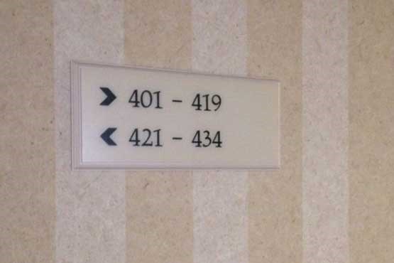 نحوه شماره گذاری اتاق در هتل