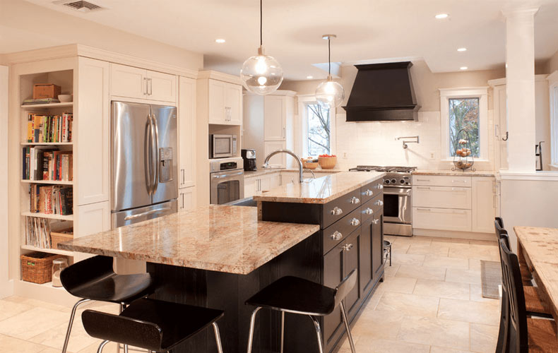 آشپزخانه جزیره ای برای فضاهای کوچک با بودجه ی کم